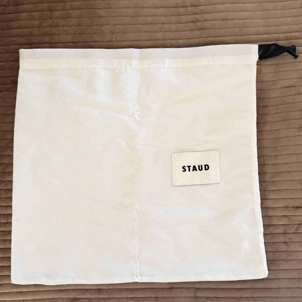 Staud Ecru Silky Corton Drawstring Dust Bag